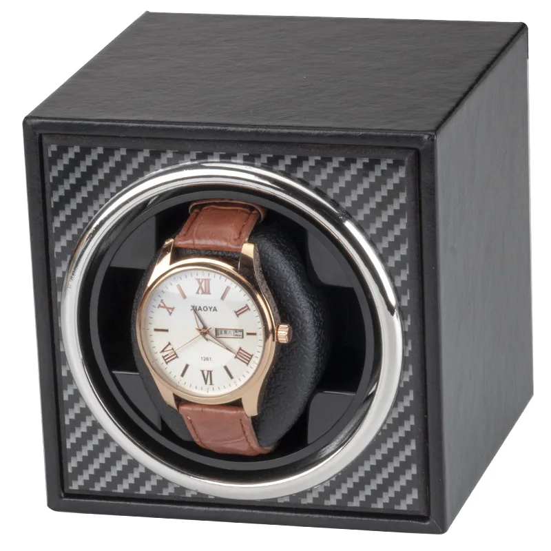 Automatic Watch Winder Box for Mechanical Watches with Silent Rotation, Dual Gear Settings for Short-Term and Long-Term Winding, USB Powered Universal Voltage Compatible Wooden Display Case - 图片 5