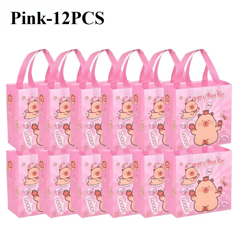 New Capybara Non-Woven Tote Bags, Reusable Waterproof Shopping and Gift Bags for Kids, Parties, Snacks, Small Gifts, and Daily Use, Foldable, Durable, Factory Direct Supply - 图片 18