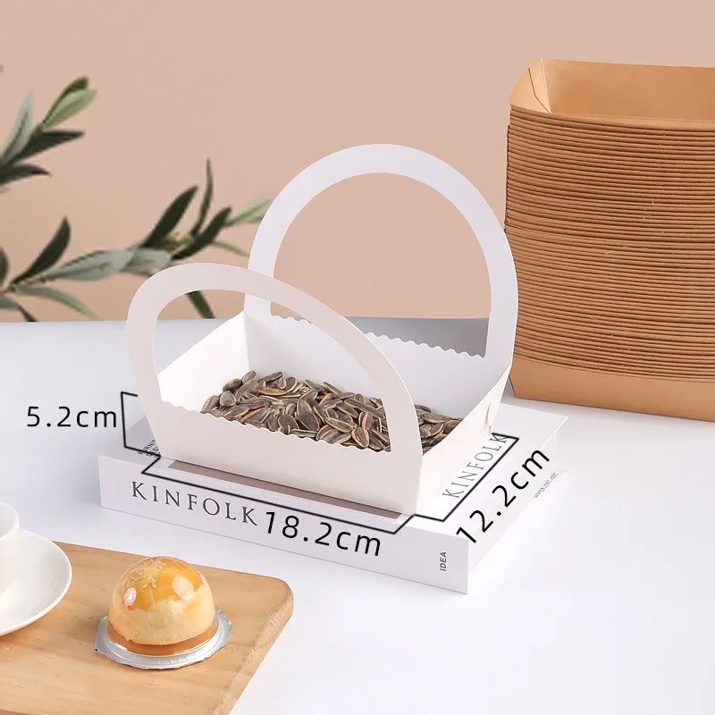10pcs/lot Disposable Folding Kraft Paper Boat Trays for Picnic, Barbecue, Fried Food, Hot Dogs, Snacks, Portable and Eco-Friendly Food Packaging Boxes - 图片 7