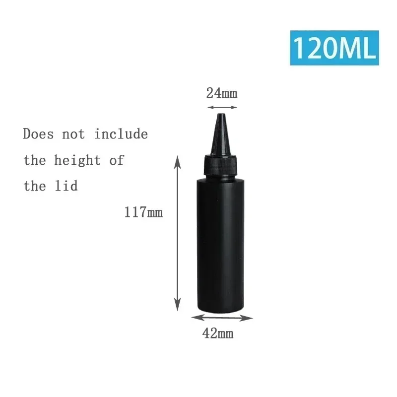 10pcs HDPE Black Plastic Squeeze Bottles with Caps – 30ml to 500ml Refillable Containers for Glue, Oil, Pigment, and DIY Liquids, Reusable Portable Bottles for Crafts, Kitchen, and Small Business Packaging - 图片 15
