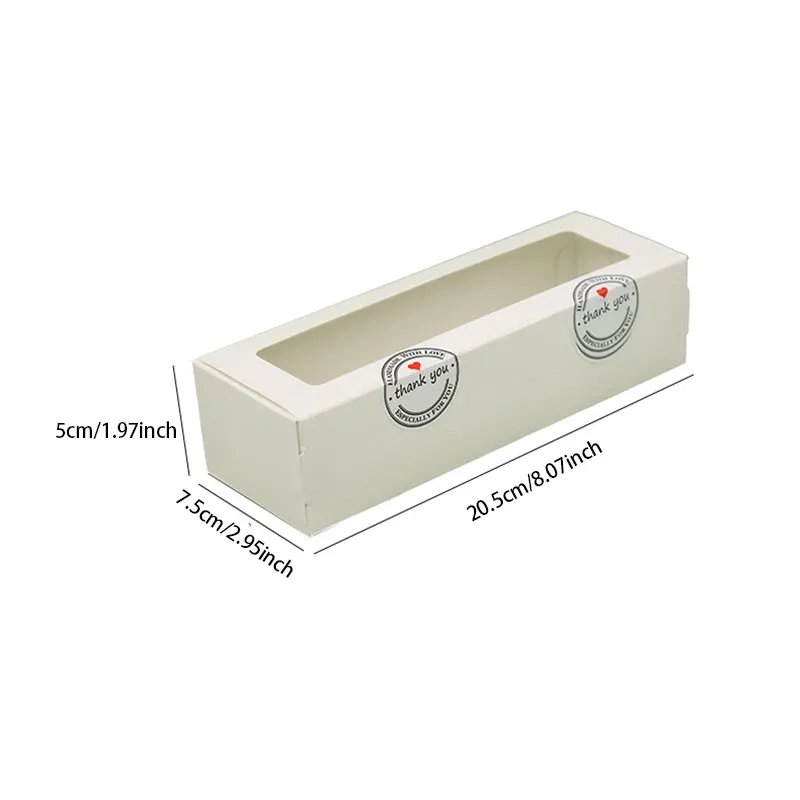 10/20/30/50 PCS Kraft Paper Gift Boxes with Transparent Window, Versatile Candy, Cake, or Baking Packaging for Weddings, Birthdays, Parties, and Special Celebrations, Reusable, Factory Direct Supply