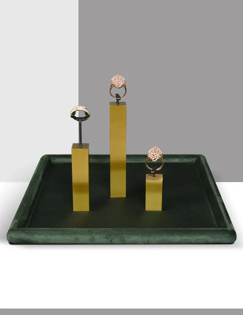 Cashmere Leather Jewelry Display Tray – Rounded Corner Organizer for Glasses, Watches, Rings & Accessories | Soft Flannel Jewelry Display Prop for Retail Showcase, Countertop or Photography Setup 8