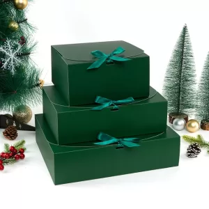 Gift Boxes with Ribbon – White, Pink, Sky Blue, Black, Red, Green, Marble Colors – 5pcs Set, Multiple Sizes for Birthday, Wedding, Baby Shower, Graduation, Mother’s & Father’s Day – Stylish, Durable, Customizable Packaging
