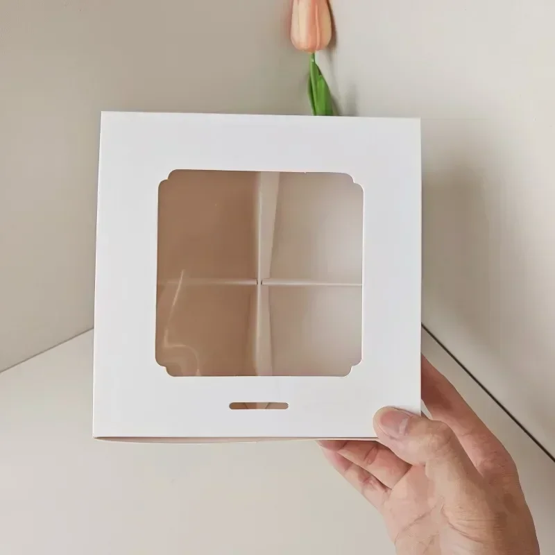 PET Transparent Dessert Grid Box with 6 or 9 Compartments, Kraft Paper Cake Baking Packaging, Cupcake Holder, Multi-Lattice Sweet Treat Container, Bakery Takeaway, Party and Wedding Dessert Organizer - 图片 7