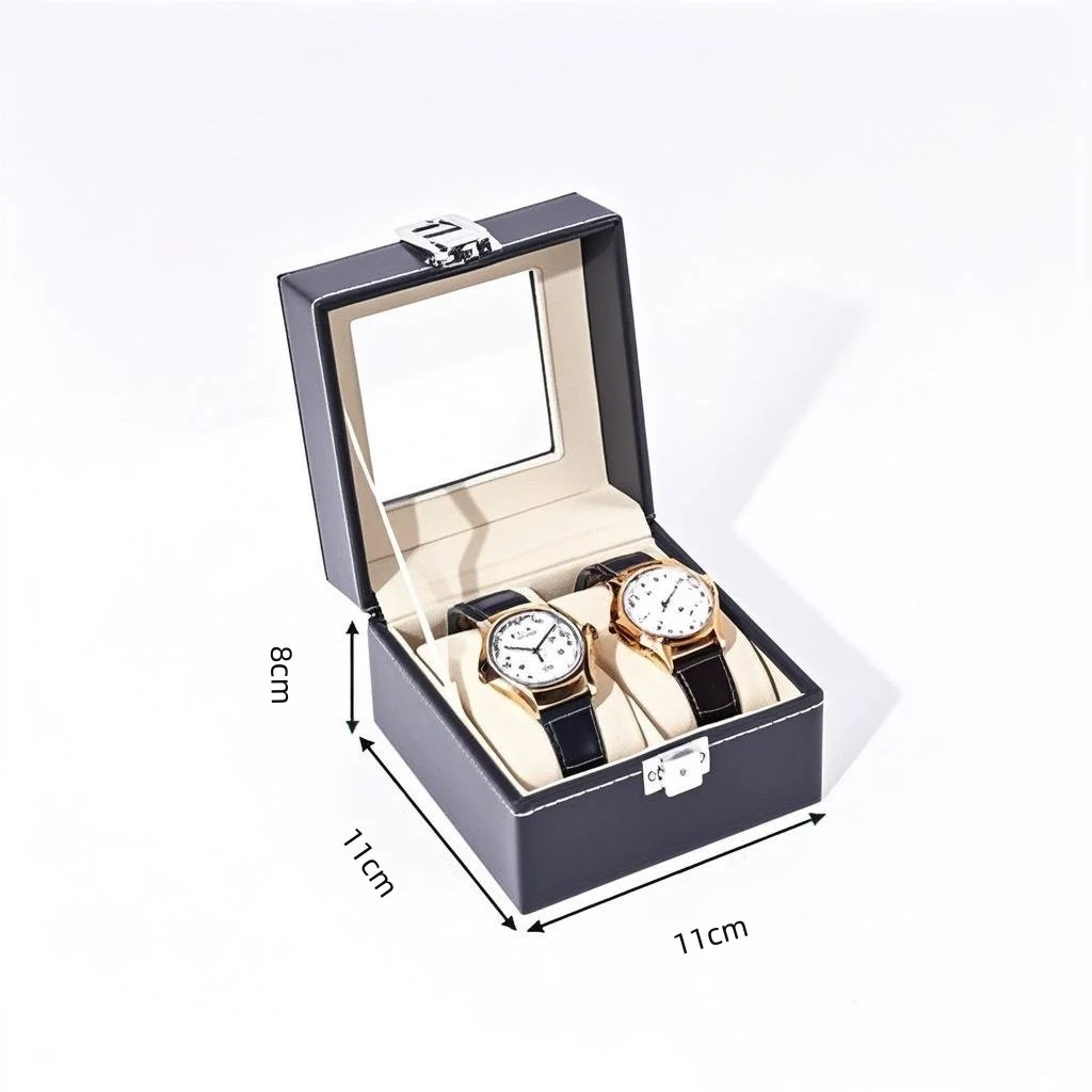Watch Display Case ⌚ – Stop Tangled Timepieces! Premium PU Leather Organizer with Glass Top for 6/10/12 Luxury Watches - 图片 10