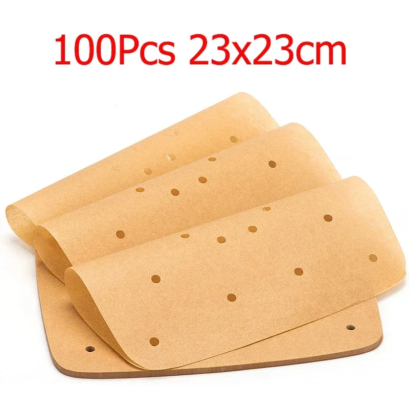 50/100 Pcs Square Air Fryer Parchment Paper Liners – Upgraded Disposable Baking Paper with Perforated Design for Frying, Cooking, Steaming and Oven Use - 图片 10