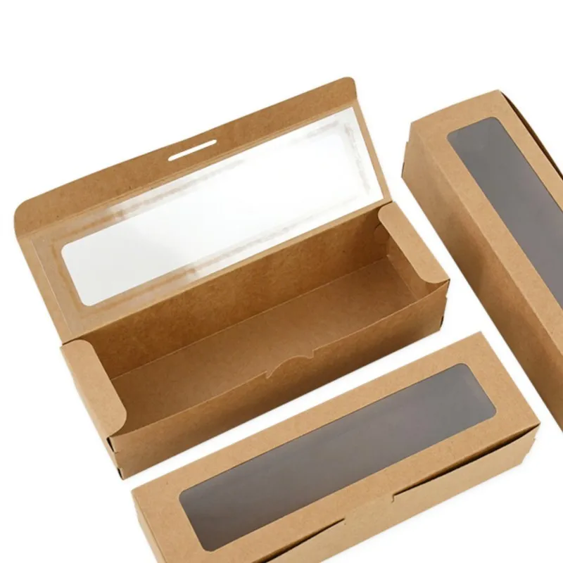 5/10pcs Macaron Boxes with Clear Window, Transparent Dessert Packaging Containers for 5-7 Macarons, Cookies, Candies, Strawberries, and Other Sweet Treats, Gift and Party Presentation Boxes - 图片 2