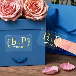 Personalized Wedding Invitation Stickers and Custom Logo Labels – Red Wine Glass Themed Stickers for Food, Cake, Beverages, Candy, Gift Boxes, Event Favors, Custom Text, Elegant Party Decor