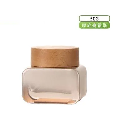 6pcs 30/50g Glass Cream Jars and 30-120ml Lotion Pump Bottles with Elegant Wooden Caps – Premium Refillable Skincare Containers for Face Cream, Lotion, Serum, Travel-Friendly and High-End Cosmetic Storage - 图片 11