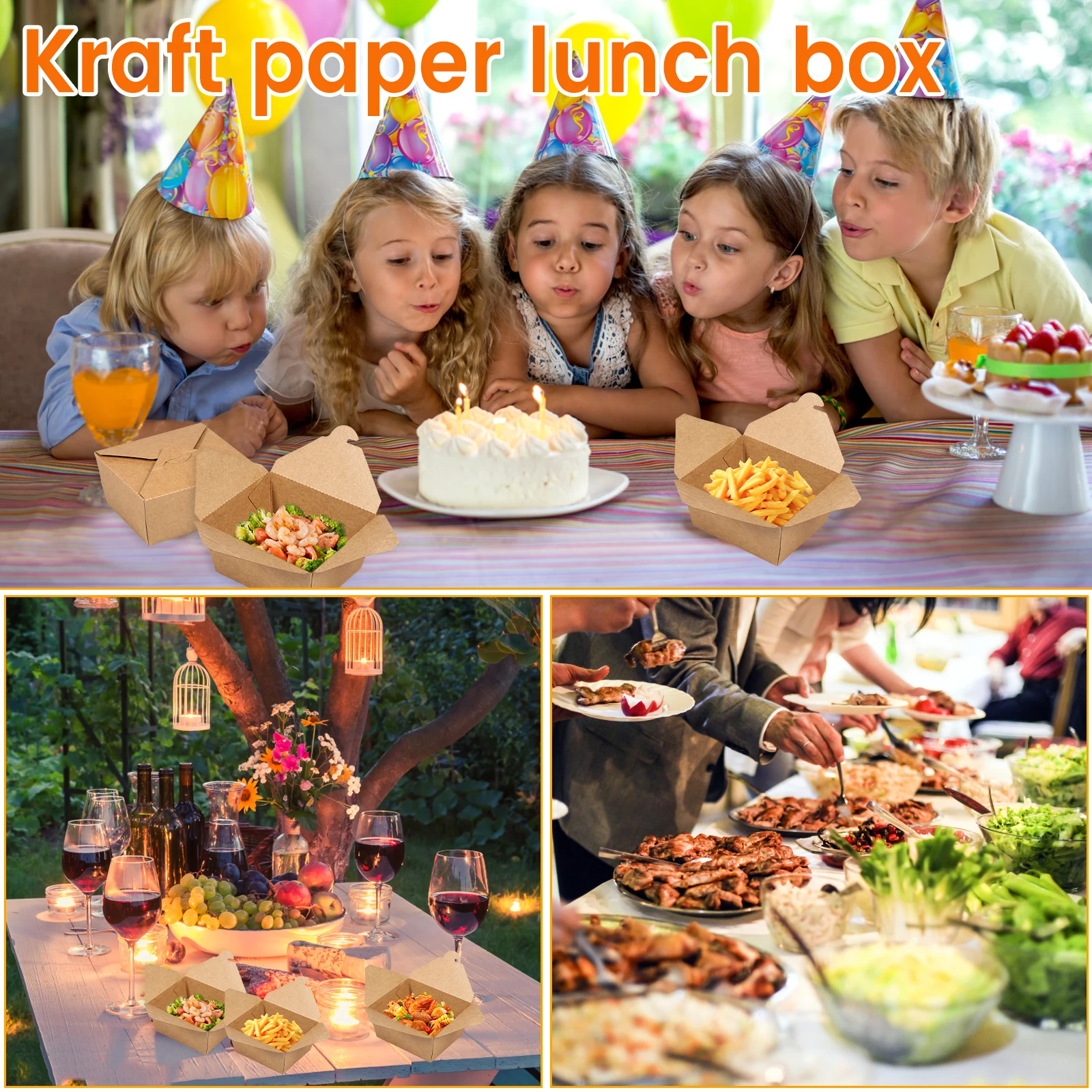 50Pcs Take Out Food Containers 30oz, Recyclable Food-Grade Paper To Go Boxes with Leakproof and Grease-Resistant Lamination, Snap-On Lid, Eco-Friendly Disposable Containers for Hot and Cold Dishes, Restaurant, Party, Catering 6