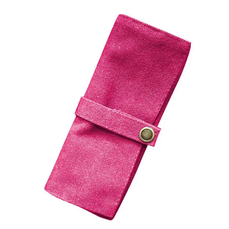 Premium Canvas Watch Band Roll Organizer with 5 Individual Slots, Portable Travel Storage Case for Smart Watches and Straps, Durable Anti-Slip Wristwatch Bag for Secure On-the-Go Protection 43