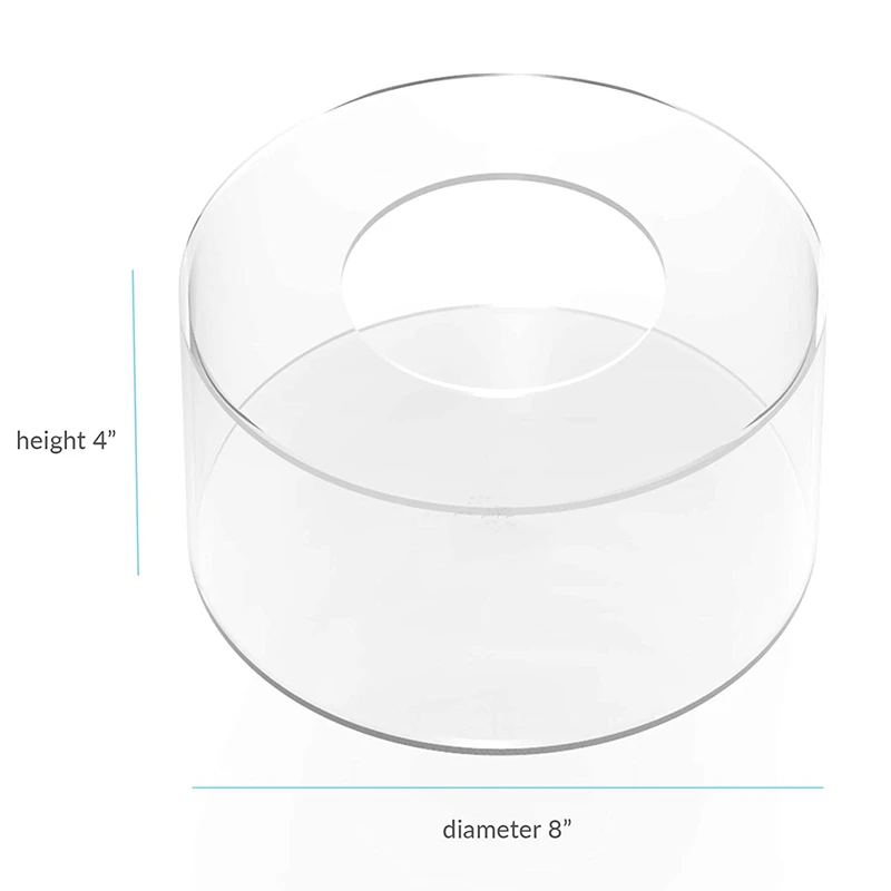Acrylic Cake Display Board Round Cake Edge Smoother Tray, Clear DIY Refillable Cake Base Stand for Wedding, Birthday, Party, and Dessert Decoration Tools 14