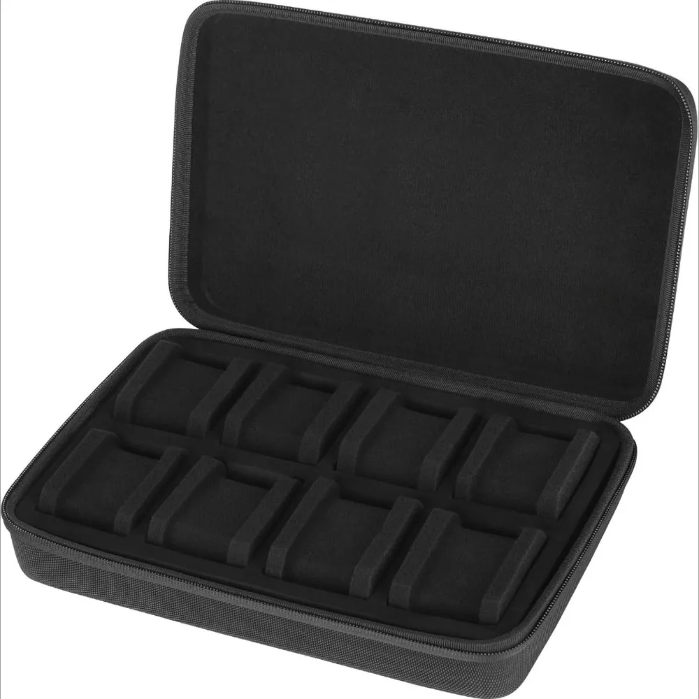 Travel Watch Organizer | 10-Slot Travel Watch Storage Box with Zipper Closure, Portable Anti-Fall and Shockproof Organizer Case for Wristwatches and Smart Watches, Durable Oxford Cloth Travel Watch Holder, Compact Gift Storage Pouch - 图片 2