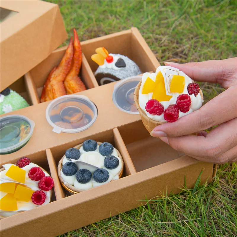 Large Capacity Disposable Packaging Boxes for Cakes, Desserts, Fruits, Picnic Treats, Outdoor Gatherings, Spring Outing, Hotels, Afternoon Tea, Lattice Design Cardboard Containers with Lid, Food-Grade Corrugated Paper, Multi-Size Options 14