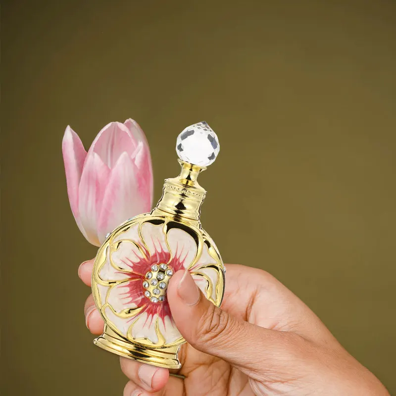 12ml Refillable Perfume Bottle for Women – Premium Arabic Essential Oil Spray, Apothecary-Style Fragrance Container, Travel-Friendly, Free Shipping, Elegant Arabesque Scent Storage for France and Middle Eastern Perfumes 5