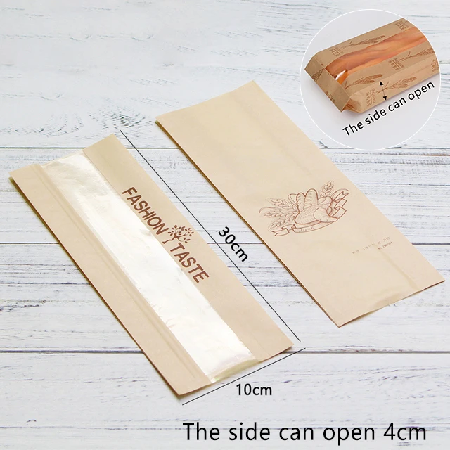 Oil Resistant Kraft Paper Bread Bags 🥖 – 50Pcs with Transparent Window for Baguette Baking, Pastries, Party Favors & Bakery Packaging, Multiple Sizes Available, Food Safe & Eco-Friendly - 图片 9