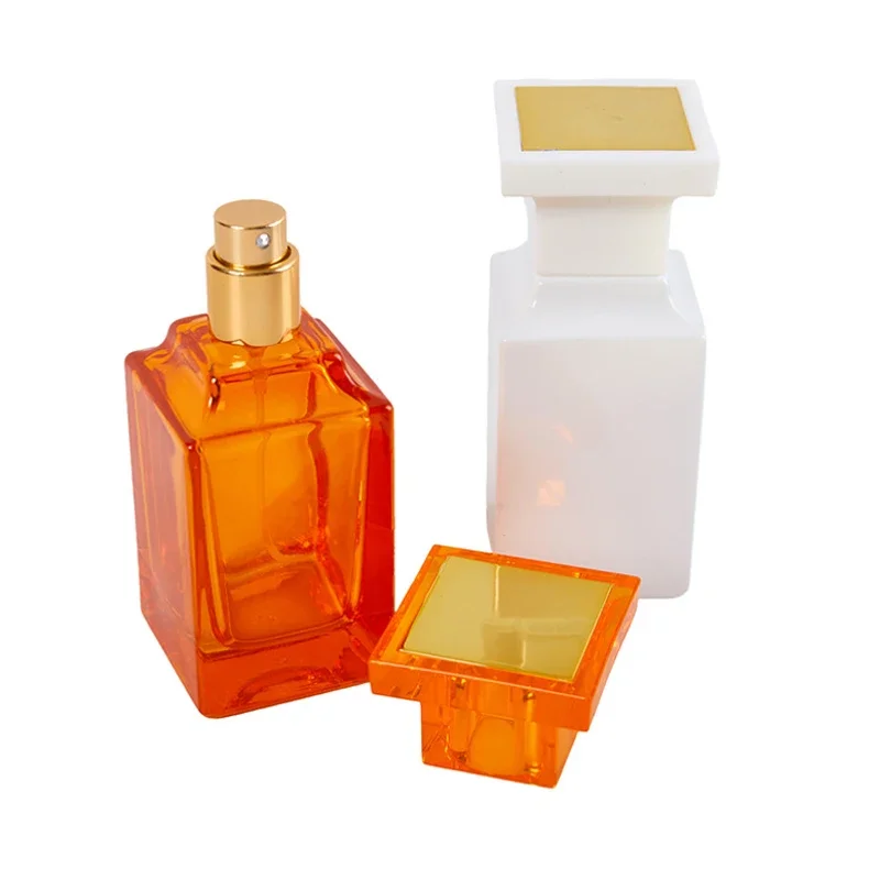 50ml Empty Multicolor Glass Perfume Bottles – Refillable Spray Containers with Sub-Packaging, Travel-Friendly Atomizer Vials for Cosmetic Samples, DIY Fragrance Storage, Gift-Ready Reusable Bottles