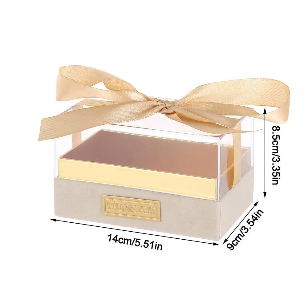 Clear Acrylic Gift Box with Elegant Bow – Transparent Luxury Packaging for Birthday Parties, Weddings, Valentine’s Day, and Special Occasions, Ideal for Presenting Hand Gifts and Keepsakes - 图片 6