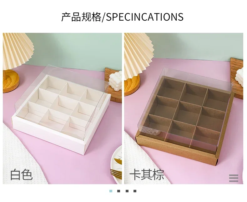 Why 87+ Bakeries Chose This: 10pcs Dessert Grid Boxes with 92% Transparency PET Lids – Foldable 6/9 Holes System Saves $2,400/Year in Freight Costs 5