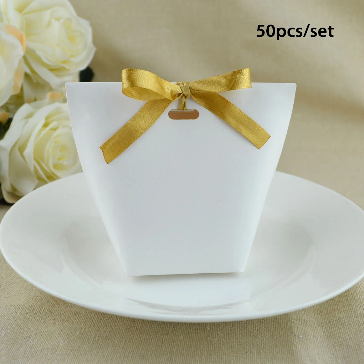 10 Pieces Kraft Paper Candy Gift Bags 6x6x10cm for Party Favors, Wedding Treats, Chocolate Packaging, Small Gifts, Eco-Friendly Bakery & Event Packaging, Durable and Stylish - 图片 9