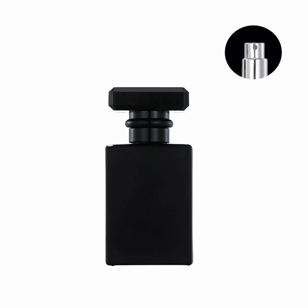 5/10/20PCS Empty Glass Spray Bottles Refillable 30ml 50ml Mini Fine Mist Perfume Atomizer Travel Portable Pocket Bottle with Black or Clear Cap for Cosmetic, Cologne, Essential Oil, Room Freshener