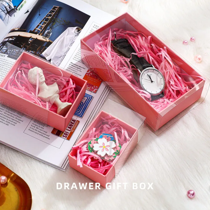 5PC Transparent Slide Drawer Box for Mini Crafts, Jewelry, Watches, Perfume or Small Gifts, Reusable Display Organizer, Party Favors, Wedding Gift Containers, Bulk Packaging for Business or Personal Use 3