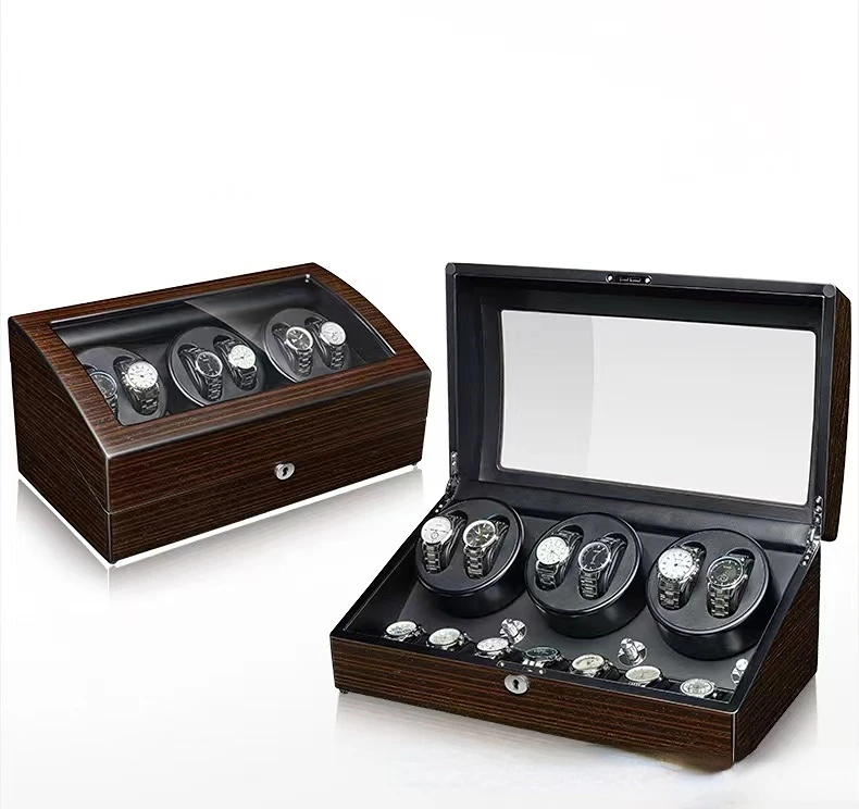 Luxury Automatic Watch Winder Storage Box with LED Light and Lock, 13-Slot Organizer Featuring 6 Rotating Winders and 7 Compartments, Quiet Motor Display Case for Men & Women Mechanical and Automatic Watches 5