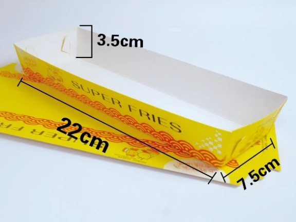 100pcs Extra-Long Kraft Paper French Fry Boxes, Disposable Chips Packaging Containers, Custom Food-Grade Paper Boxes for Takeout, Catering, Parties, and Fast Food - 图片 10