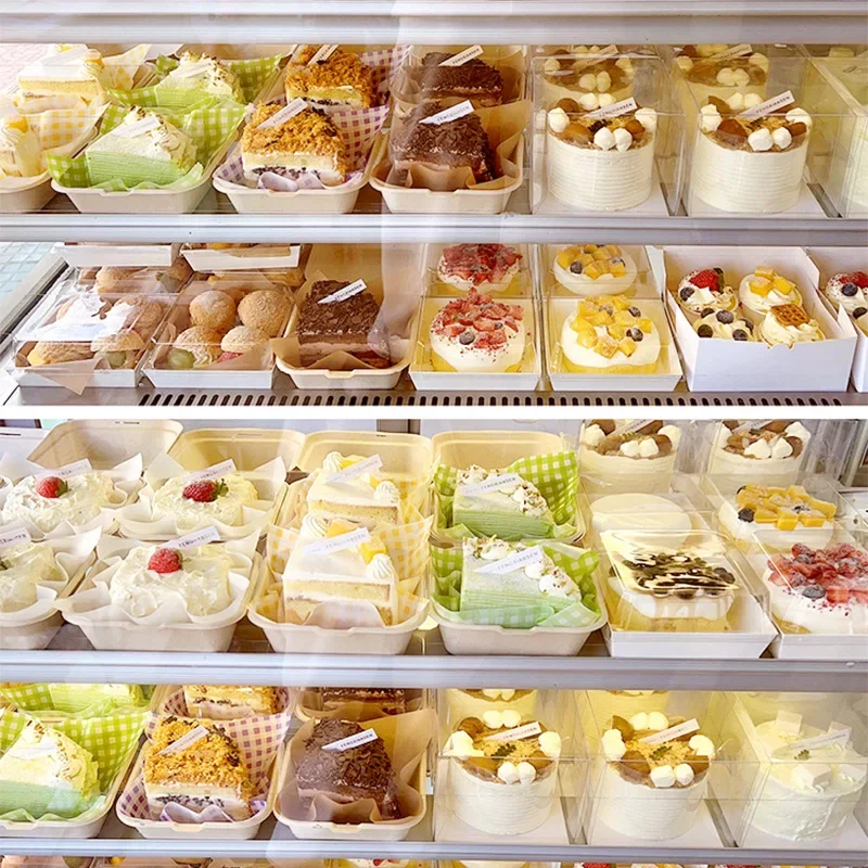 10/20pcs Disposable Bento Food Containers, Biodegradable, Microwave-Safe Lunchboxes for Burgers, Snacks, Desserts, Cakes, Office Meal Prep, Takeout, Eco-Friendly Food Packaging - 图片 6