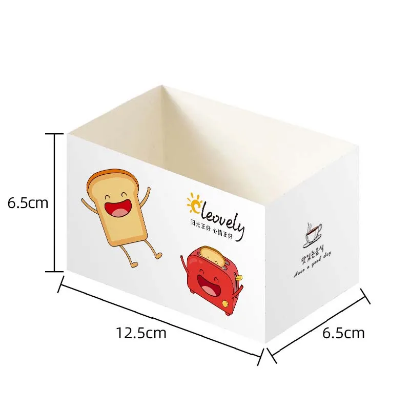 50pcs Disposable Food Packaging Boxes, Paper Sandwich, Toast, Burger, Cake Takeaway Containers, Wrapping Boxes for Breakfast, Lunch, Party, Wedding, Birthday, Anniversary, Restaurant, Bakery Use - 图片 12