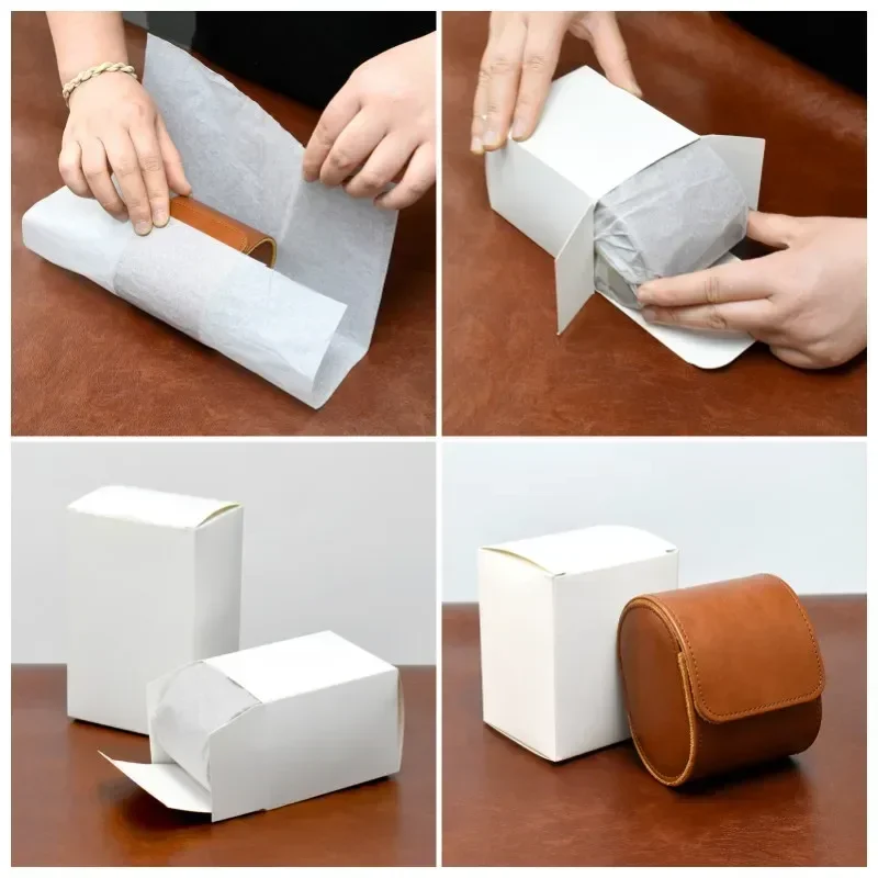 Travel Watch Organizer | Premium PU Leather Watch Roll Case for 2 or 3 Watches, Portable Travel Storage Organizer for Men, Vintage Style Watch Display Box with Soft Lining, Black Grey Blue Green Brown Compact Carry Bag 10