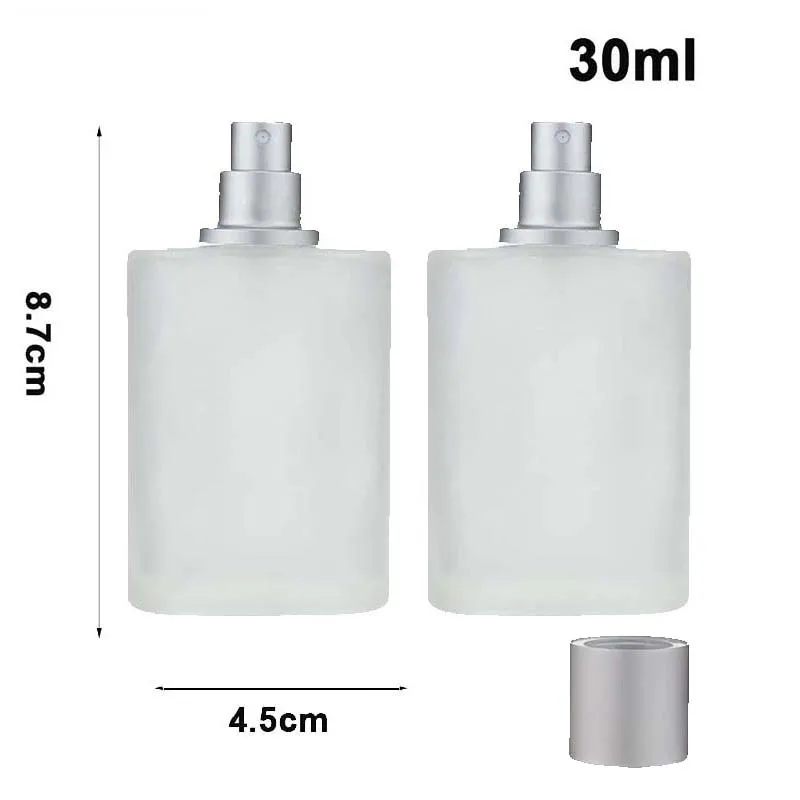 30ML/50ML Frosted Glass Perfume Bottle Atomizer, Refillable Empty Fine Mist Spray Container for Fragrance, Cologne, Essential Oils – Durable Portable 香水瓶 Reusable Travel Spray Bottle - 图片 11