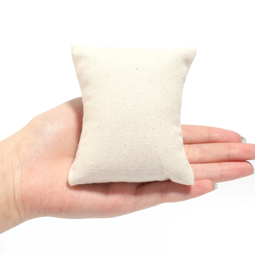 Velvet & PU Leather Jewelry Pillow Stand – Elegant Display Holder for Bracelets, Bangles, Anklets, and Watches | Soft Organizer Cushion for Retail Photography, Showcase, or Wholesale Jewelry Presentation