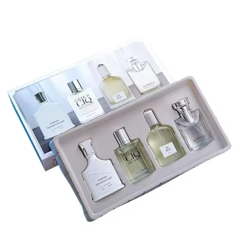 100ML Silver Mountain Water Men's Perfume 4PCS Bottle Set with Fine Mist Spray and Luxury Gift Box, Multiple Material Options Including Glass, Acrylic, PET or Metal, Refreshing Light Fragrance for Retail, Gifting, and Factory Direct Orders - 图片 5
