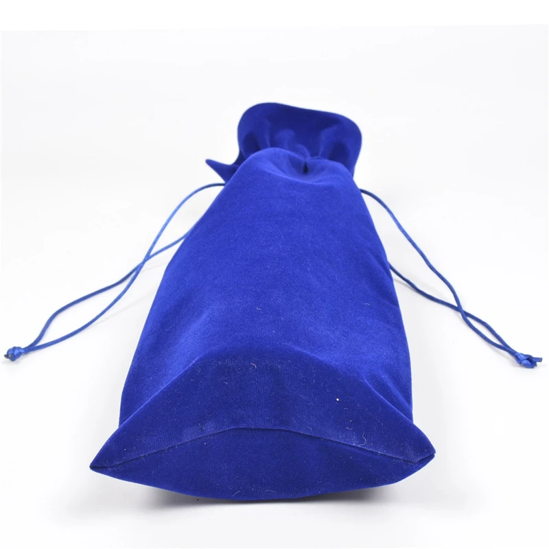 Luxury Velvet Red Wine Bottle Bag with Drawstring – 15×35cm Flannel Gift Pouch for Wedding, Birthday, Graduation, Party, or Housewarming – Soft Cloth Wine Cover, Elegant Gift Packaging - 图片 4