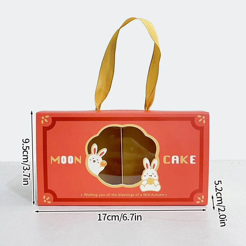 5pcs Mooncake Gift Boxes, Premium Cardboard Mid-Autumn Festival Packaging with Gold Foil Design, Handle for Easy Carrying, Perfect for Mooncakes, Chocolates, Egg Yolks, and Autumn Festival Gifts - 图片 14