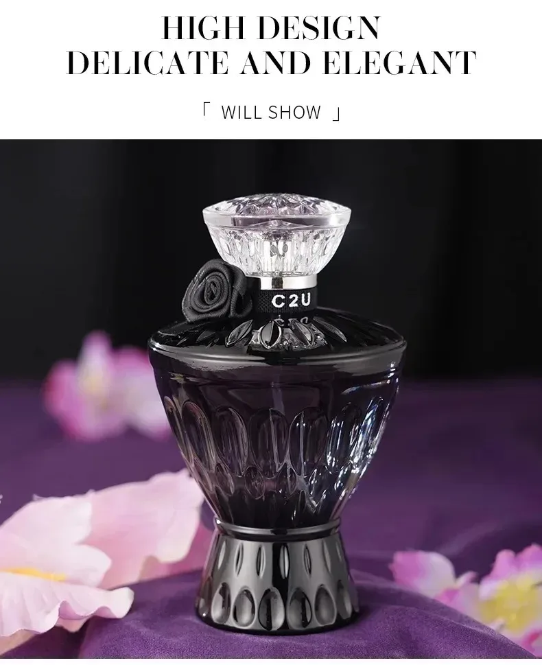 Mysterious Breath Women's Perfume Bottle 100ML with Fine Mist Spray and Luxury Gift Box, Multiple Materials Including Glass, Acrylic, PET or Metal, Long-Lasting Light Fresh Fragrance, Classic Eau De Parfum, Factory Direct Orders 1