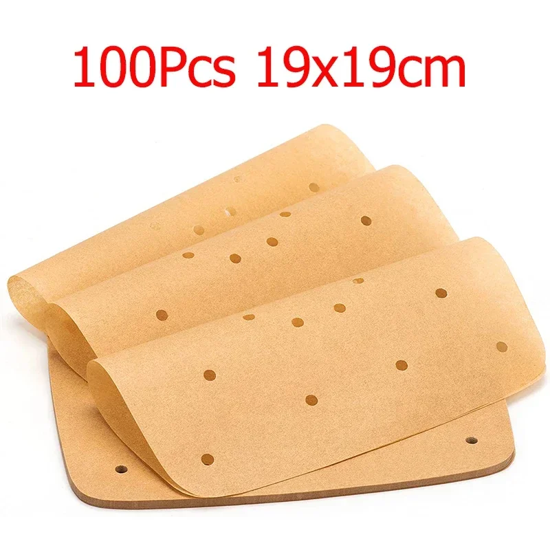 50/100 Pcs Square Air Fryer Parchment Paper Liners – Upgraded Disposable Baking Paper with Perforated Design for Frying, Cooking, Steaming and Oven Use - 图片 7