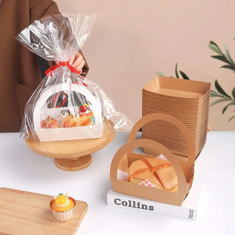 10pcs/lot Disposable Folding Kraft Paper Boat Trays for Picnic, Barbecue, Fried Food, Hot Dogs, Snacks, Portable and Eco-Friendly Food Packaging Boxes - 图片 2