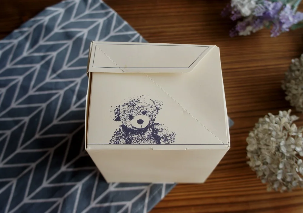 10 Pcs Blue Dog Bear Doll Paper Boxes 15.5×10×12cm for Wedding Birthday Valentine’s Day Chocolate Cookies Candy Macaron Packaging Food Safe Kraft Paper Gift Boxes 6