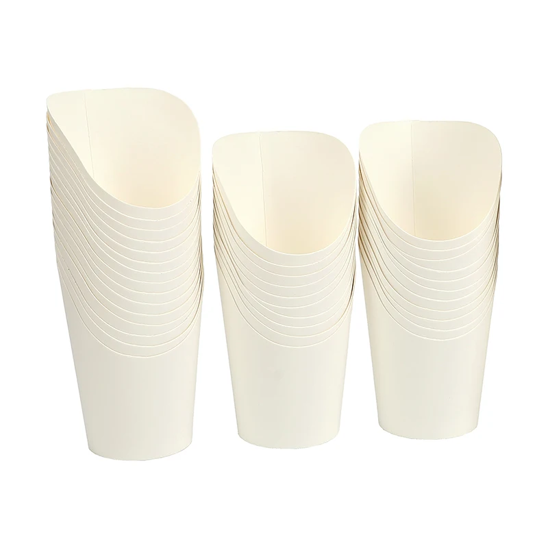 10pcs Disposable Kraft Paper French Fry Holders, Potato Chips Snack Cups, Charcuterie Boxes, Mini Dessert Containers, Party Supplies, Fast Food Takeout Paper Cups for Birthday, Wedding, Catering, Event Use - 图片 5