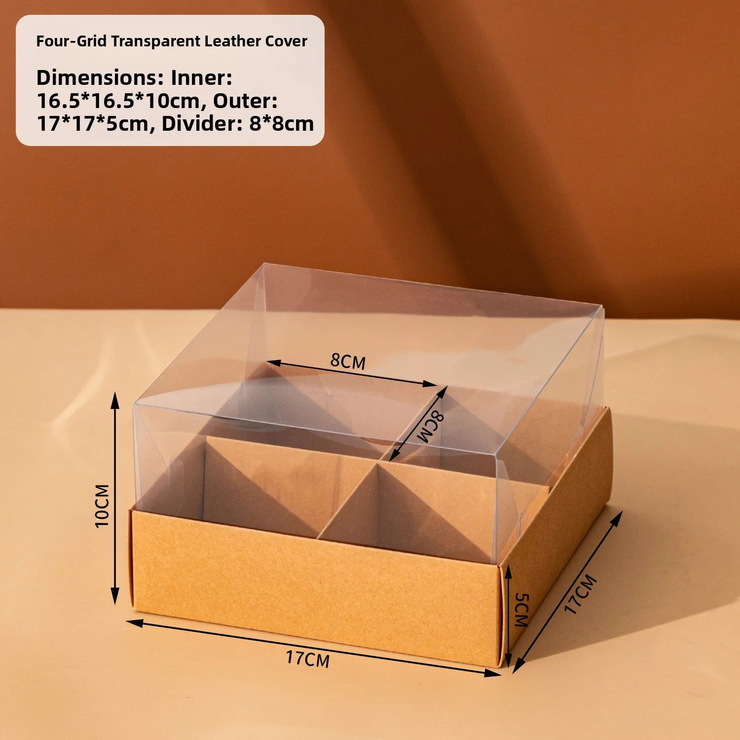 Premium Kraft Paper Dessert Gift Box with 4/6/9 Compartments – Sturdy Pastry Container for Mousse Cups, Cupcakes, Mini Cakes, Picnic Treats, Party Favors, Bakery Packaging, Holiday and Celebration Use - 图片 25