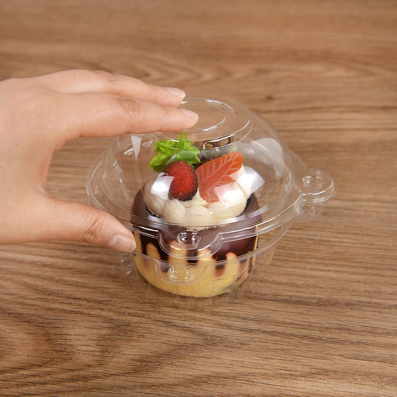 10/50Pcs Clear Cupcake Packaging Boxes, Dessert Donut Muffin Cake Container Holders with Lids, Transparent Pastry Display Containers for Wedding Birthday Party Christmas Holiday Event Supplies 12