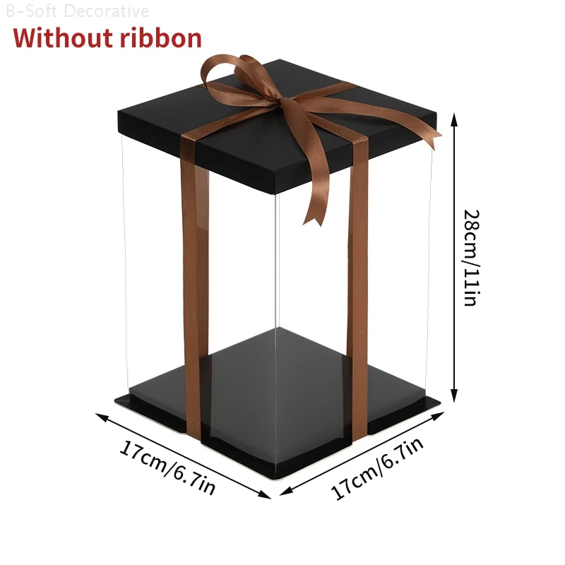 High-Capacity Transparent Cake Box for Chocolate and Dessert Packaging, Clear Birthday Wedding Cake Container, DIY Favor Display, Party Supplies, Reusable Gift Box - 图片 7