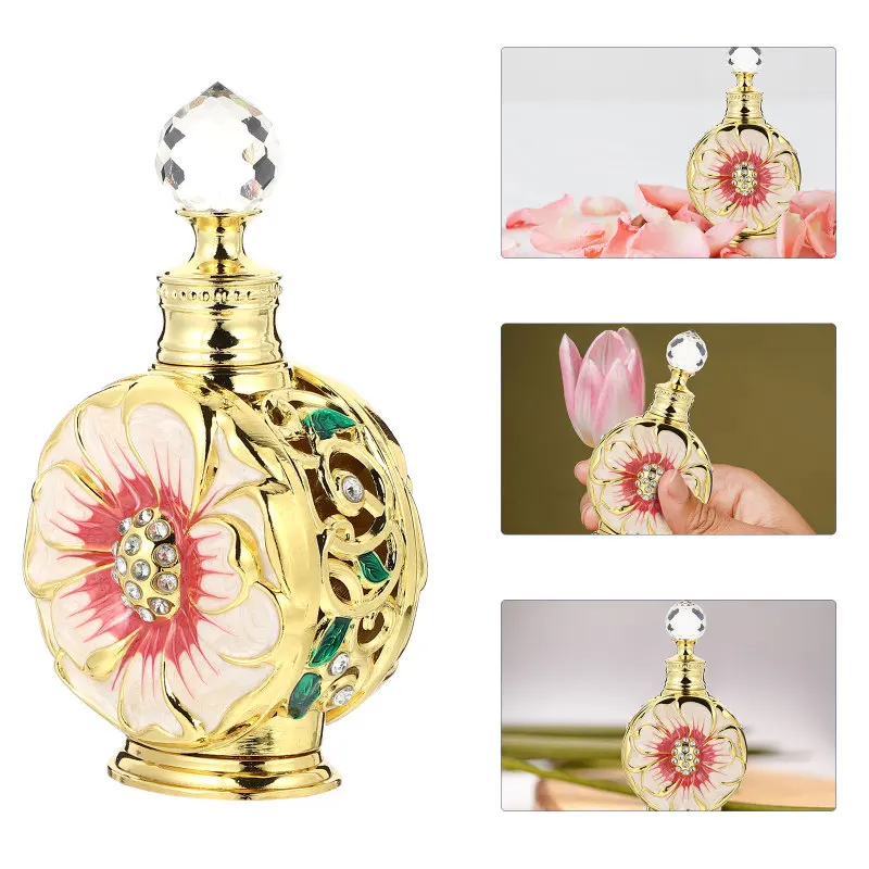 12ml Refillable Perfume Bottle for Women – Premium Arabic Essential Oil Spray, Apothecary-Style Fragrance Container, Travel-Friendly, Free Shipping, Elegant Arabesque Scent Storage for France and Middle Eastern Perfumes 4