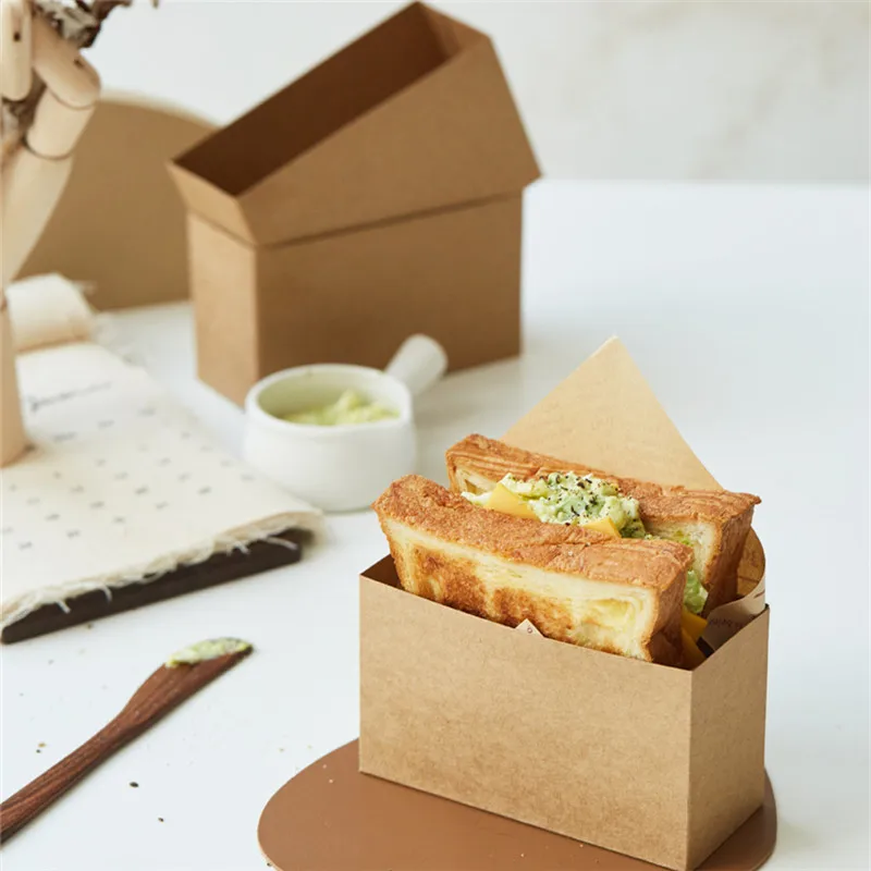 Sandwich & Hamburger Packaging Paper Boxes, Oilproof Burger, Fries, Donut Wrapping Bags, Baking Accessories, Disposable Food Packaging for Takeout, Cafes, Restaurants, Parties, 50pcs/100pcs - 图片 2