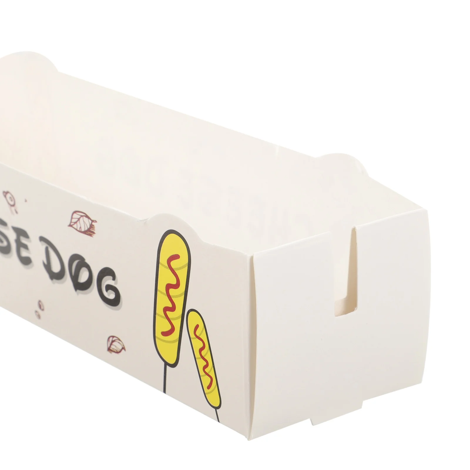100PCS Hot Dog Paper Boxes Takeaway Disposable Lunch Trays – Kraft Cardboard Containers for Snacks, Sausage, Sandwich, Cookies, Bread, Desserts, Wedding Treats and Party Catering Supplies 3