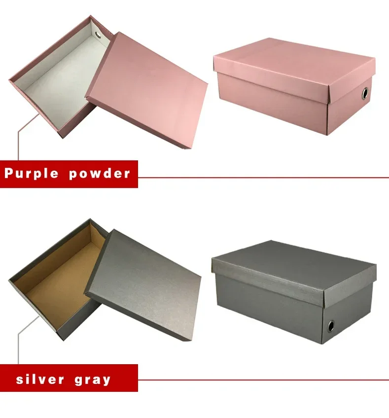 1Pc Shoes Storage Box Gift Box – Kraft Paper Packaging for Men’s and Women’s Shoes, Eco-Friendly Foldable Shoe Box, Durable Organizer for Sneakers, Heels, Boots, Professional Presentation 4