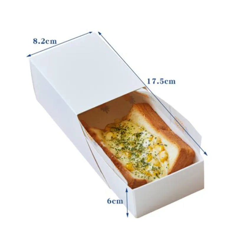 10/20Pcs Disposable Snack and Sandwich Boxes, Paper Takeout Boxes for Hot Dogs, Toast, Cake, Mousse, Bread, and Party Snacks, Eco-Friendly Sugarcane Pulp Food Containers