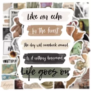 Waterproof PVC Sticker Pack 4–6cm – Random No Repeat Decorative Stickers for Laptop, Phone, Skateboard, and Luggage – Durable Reusable Packaging Stickers with Sun Protection and Strong Adhesion